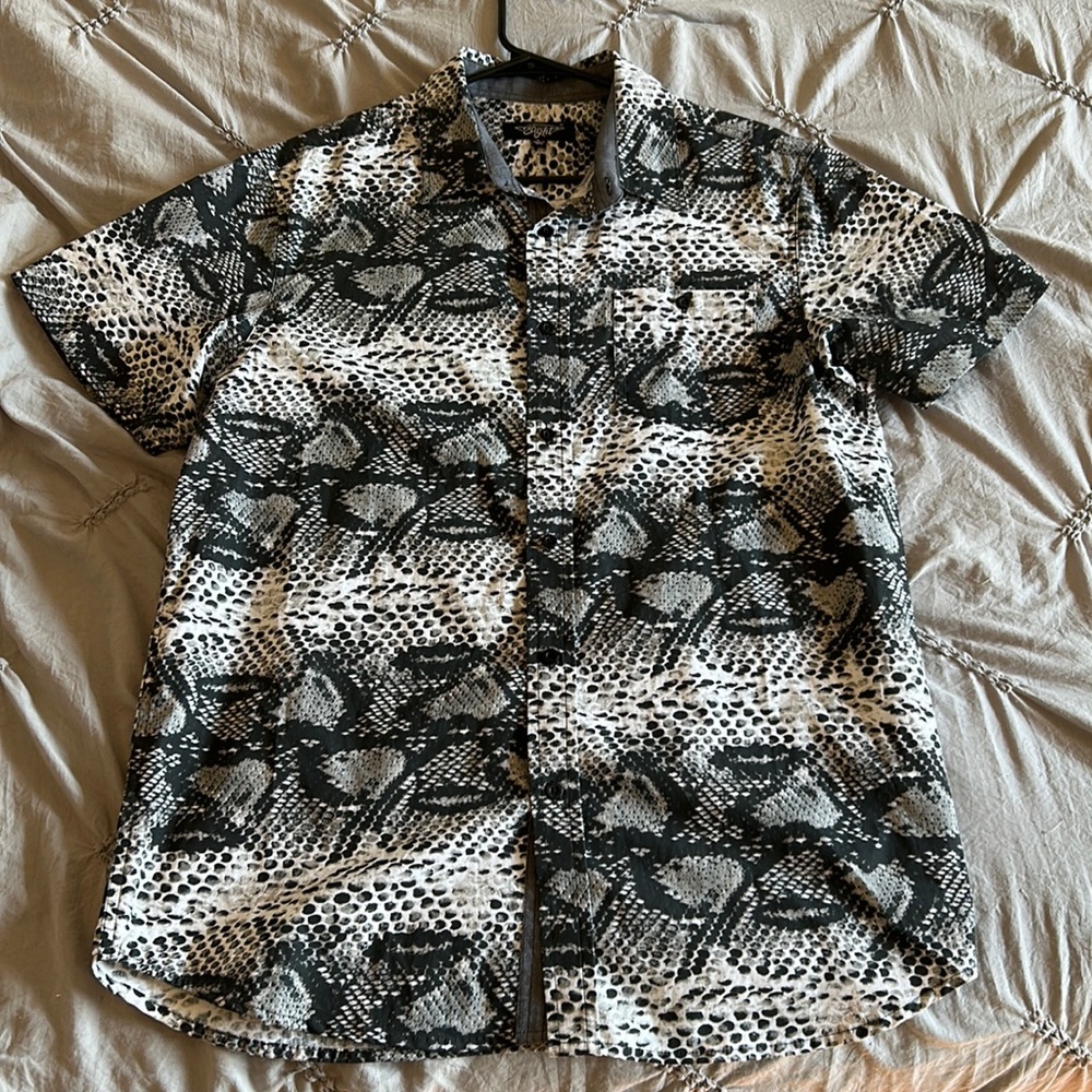 Snake skin button up shirt